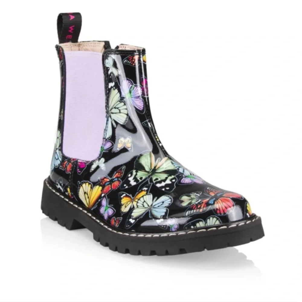 NWT Sophia Webster Lara Chelsea boots mid night butterfly meadow size 25 - Picture 1 of 8